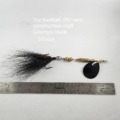 8-in Bucktail Fishing Lure, Great Lakes Bait for Walleye, Muskie, Pike and Big Fish, Black + Gold - BuchesBackwaterBaits.com