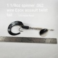 8-in Inline Spinner Fishing Lures, Black, Hand-Made Great Lakes Fishing Baits for Walleye, Muskie, Pike and Big Fish - BuchesBackwaterBaits.com