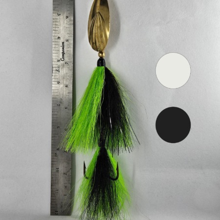 Large, 11-inch Bucktail Fishing Lure for the Great Lakes or Inland Lakes in the Region, Hand-Tied Bait, Various Colors - BuchesBackwaterBaits.com