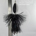 10-inch Flashtail Fishing Lures for Big Fish, Hand-Tied Baits, Powder Coated Blades, Black, Iridescent Skirt - BuchesBackwaterBaits.com