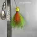 Large spinner bait lure for fishing in weedy spots, 8-inches, ideal for Muskie, Pike and Walleye fishing in the Great Lakes region - BuchesBackwaterBaits.com