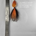 6-inch Bucktail Fishing Bait Lure for Musky, Pike and Walleye in the Great Lakes Region, Black/Orange Color, Hand-Tied - BuchesBackwaterBaits.com
