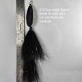 11-inch Bucktail Fishing Lure for the Great Lakes or Inland Lakes in the Region, Hand-Tied Bait, Black Color - BuchesBackwaterBaits.com
